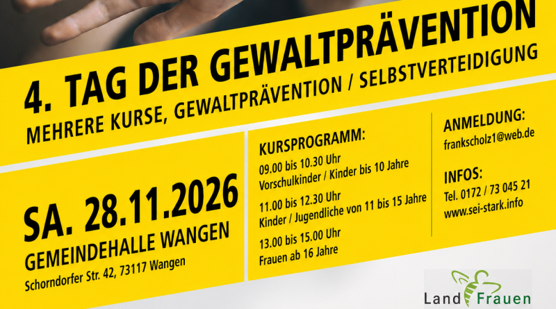 4. Tag der Gewaltprävention in Wangen 28.11.2026
